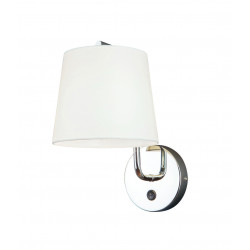 Sieninis šviestuvas CHICAGO CHROM su baltu gaubtu - 1 - 58,60 €