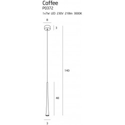 Pakabinamas šviestuvas COFFEE BLACK mažas - 4 - 60,23 €