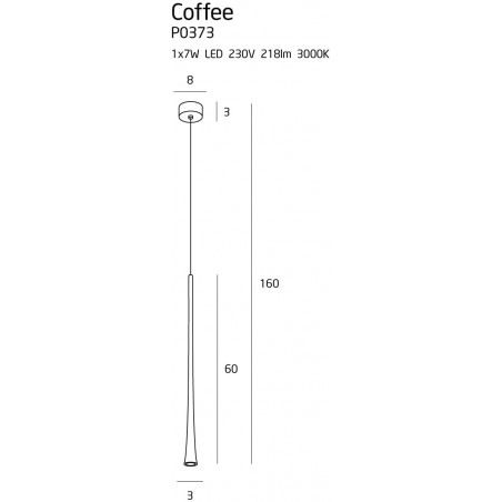 Pakabinamas šviestuvas COFFEE BLACK didelis - 4 - 63,72 €