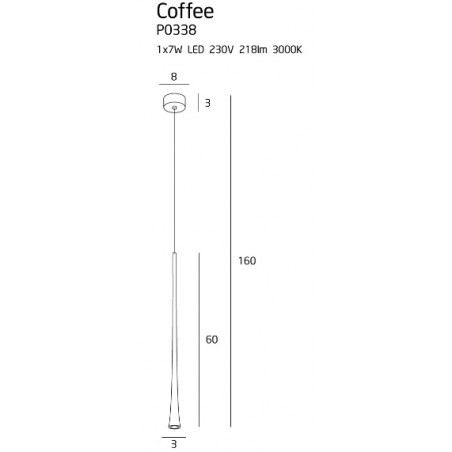 Pakabinamas šviestuvas COFFEE didelis - 5 - 69,54 €