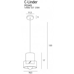 Pakabinamas šviestuvas C-LINDER - 5 - 85,11 €