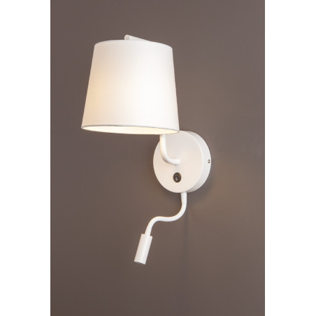 Sieninis šviestuvas CHICAGO LED baltas su baltu gaubtu - 2 - 88,60 €