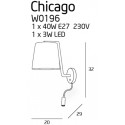 Sieninis šviestuvas CHICAGO LED baltas su baltu gaubtu - 3 - 88,60 €