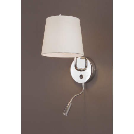 Sieninis šviestuvas CHICAGO LED CHROM su baltu gaubtu - 2 - 88,60 €