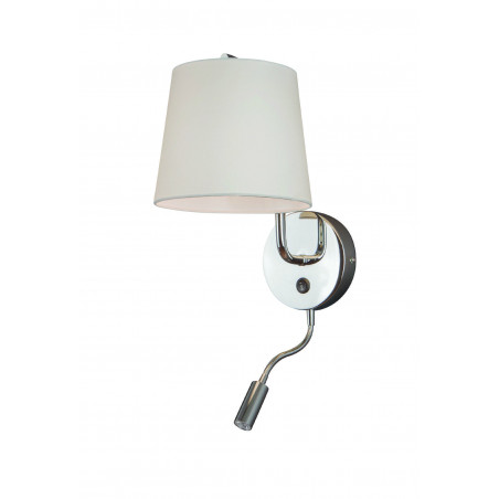 Sieninis šviestuvas CHICAGO LED CHROM su baltu gaubtu - 1 - 88,60 €