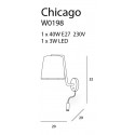 Sieninis šviestuvas CHICAGO LED CHROM su baltu gaubtu - 3 - 88,60 €