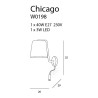Sieninis šviestuvas CHICAGO LED CHROM su baltu gaubtu - 3 - 88,60 €