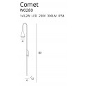 Sieninis šviestuvas COMET juodas, 3W LED, IP54 - 4 - 132,33 €