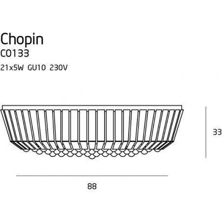 Plafonas CHOPIN Ø 80 cm - 5 - 858,11 €