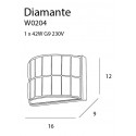 Sieninis šviestuvas DIAMANTE - 3 - 58,60 €
