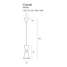 Pakabinamas šviestuvas CORNET 1 LED - 5 - 92,78 €