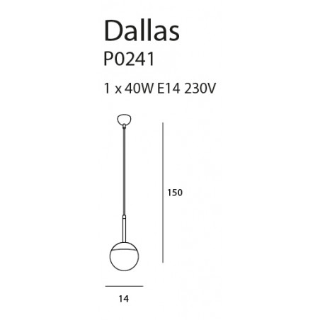 Pakabinamas šviestuvas DALLAS I - 2 - 114,19 €