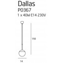 Pakabinamas šviestuvas DALLAS I juodas - 3 - 114,19 €