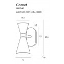 Sieninis šviestuvas CORNET LED - 2 - 116,04 €
