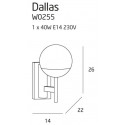 Sieninis šviestuvas DALLAS juodas - 3 - 122,09 €