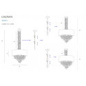 Pakabinamas šviestuvas CROWN 80 cm - 4 - 457,66 €