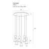 Pakabinamas šviestuvas CORNET 6 LED - 5 - 511,38 €