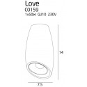 Lubinis šviestuvas LOVE juodas - 2 - 30,70 €