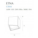 Lubinis šviestuvas ETNA juodas IP44 - 5 - 56,98 €