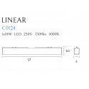 Lubinis šviestuvas LINEAR WHITE 18W 4000K - 6 - 75,12 €
