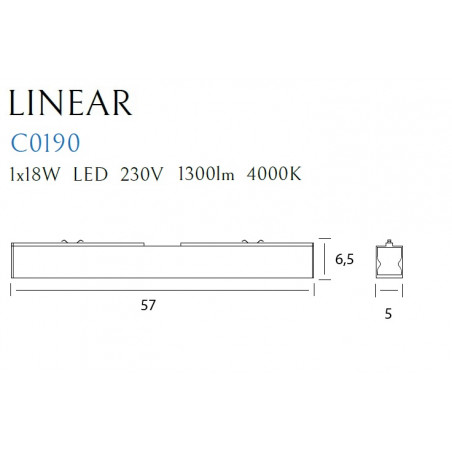 Lubinis šviestuvas LINEAR BLACK 18W 4000K - 3 - 75,12 €