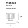Sieninis šviestuvas MONACO - 2 - 80,92 €