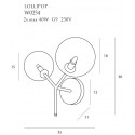 Sieninis šviestuvas LOLLIPOP - 3 - 85,11 €