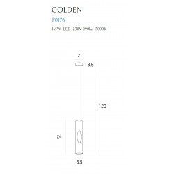 Pakabinamas šviestuvas GOLDEN juoda - 4 - 86,04 €