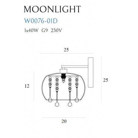Sieninis šviestuvas MOONLIGHT - 2 - 86,97 €