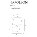 Sieninis šviestuvas NAPOLEON - 3 - 99,53 €