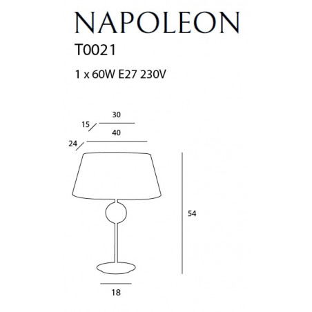 Stalinė lempa NAPOLEON - 3 - 113,95 €