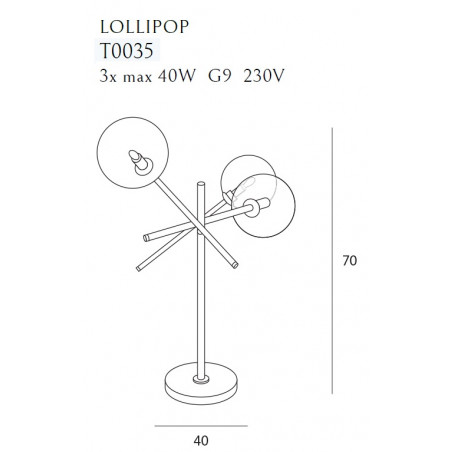 Stalinė lempa LOLLIPOP - 4 - 117,44 €