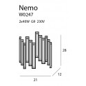 Sieninis šviestuvas NEMO - 4 - 120,93 €