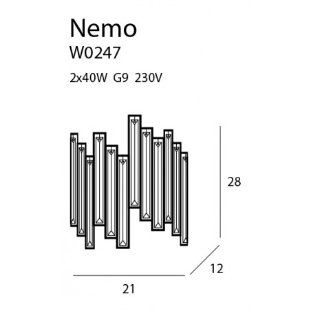 Sieninis šviestuvas NEMO - 4 - 120,93 €