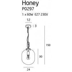 Pakabinamas šviestuvas HONEY AMBER - 3 - 126,98 €