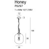 Pakabinamas šviestuvas HONEY AMBER - 3 - 126,98 €