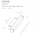Sieninis šviestuvas LINEAR IP44 WHITE, 18W 4000K DIM - 2 - 131,16 €