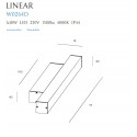 Sieninis šviestuvas LINEAR IP44 BLACK, 18W 4000K DIM - 2 - 131,16 €