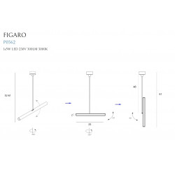 Pakabinamas šviestuvas FIGARO - 3 - 137,20 €