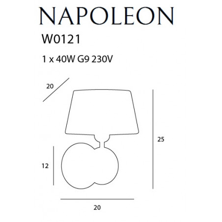 Sieninis šviestuvas NAPOLEON IP44 - 3 - 148,37 €