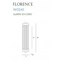 Sieninis šviestuvas FLORENCE žalvario - 5 - 158,59 €