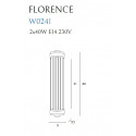 Sieninis šviestuvas FLORENCE CHROM - 3 - 158,59 €