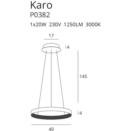 Pakabinamas šviestuvas KARO 40 cm - 3 - 160,46 €