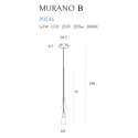 Pakabinamas šviestuvas MURANO B - 2 - 165,12 €