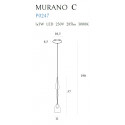 Pakabinamas šviestuvas MURANO C - 2 - 165,12 €
