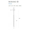 Pakabinamas šviestuvas MURANO D - 3 - 165,12 €