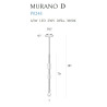 Pakabinamas šviestuvas MURANO D - 3 - 165,12 €