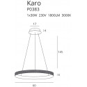 Pakabinamas šviestuvas KARO 60 cm - 3 - 183,71 €