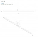 Sieninis šviestuvas FINGER 90 cm juodas  IP54 - 3 - 185,35 €