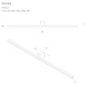 Sieninis šviestuvas FINGER 90 cm juodas  IP54 - 3 - 185,35 €